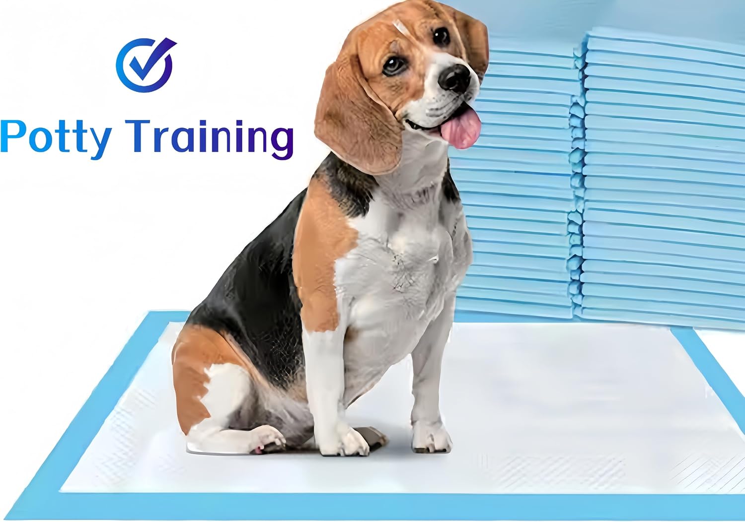 6-Layer Leak-Proof Puppy Potty Training Pads with Diamond Embossing, Super Absorbent Quick-Dry Thickened Puppy Pads for Small and Medium-Sized Pets-50 pcs (M)