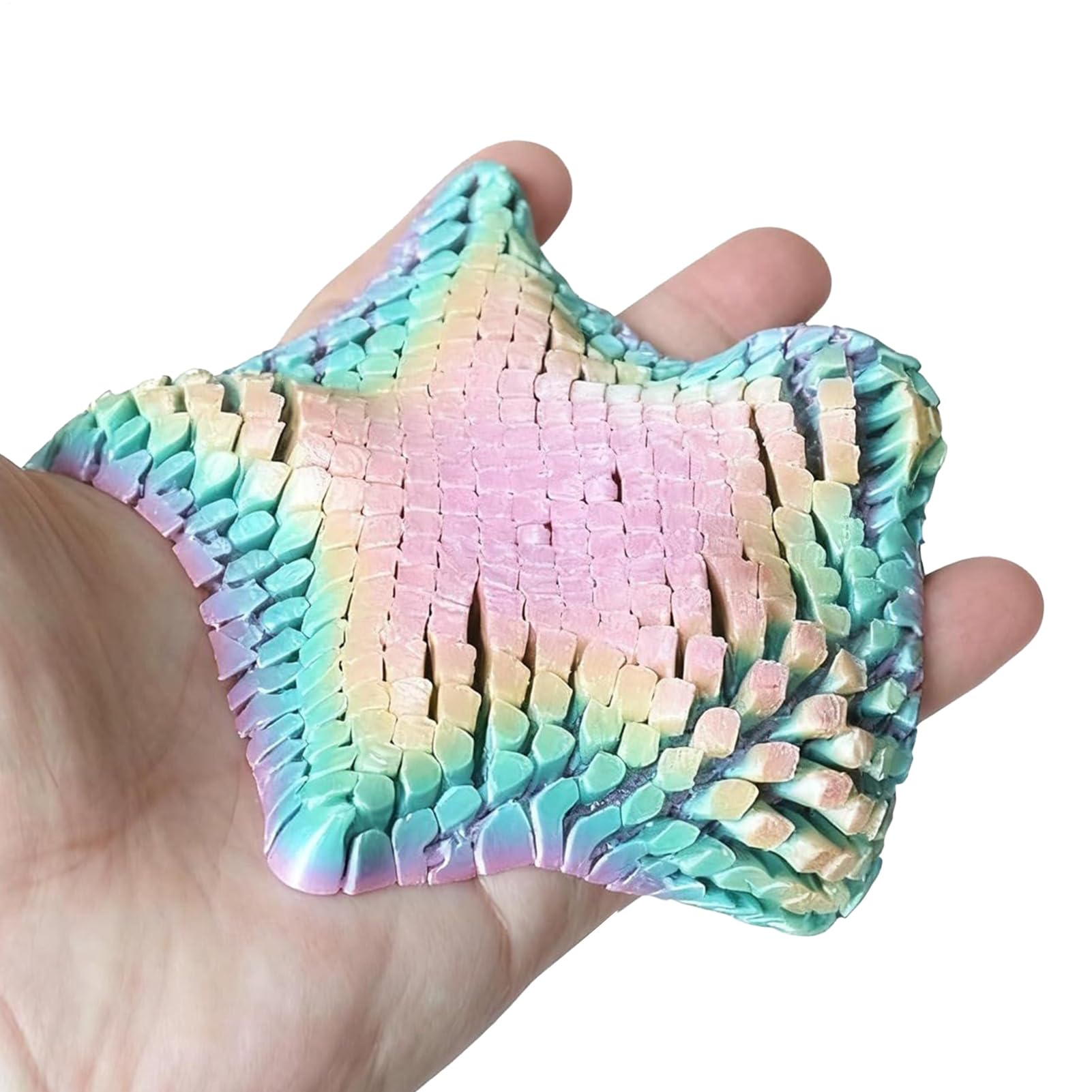 3D Printed Starfish Fidget Toy, Cute Articulating Squishy Starfish, Transformable Expanded Sensory Fidget Stars, Funny Flexible Fidgets Desk Starfishs Toy for Relieve Stress, Irritability, Relaxation