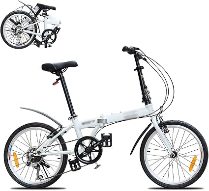STRTG Folding Bike, Bicicletta trasportabile piegabile, Città Folding  Microbike, Bicicletta Pieghevole Unisex Adulto, 6 velocità 20 Pollici :  Amazon.it: Sport e tempo libero