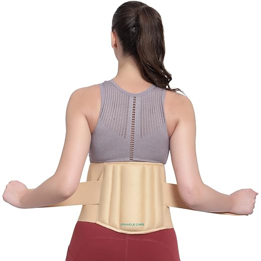 Lumbar Support Back Belt Unisex L Beige