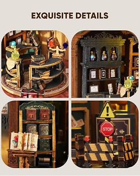 DIY Miniature House Kit, DIY Dollhouse Kit for Adults to Build, Mini Magic House Miniature kit, Model Building Book Nook Diorama Kit, Ideal Gifts for Birthday Christmas(Magic Book Shop)