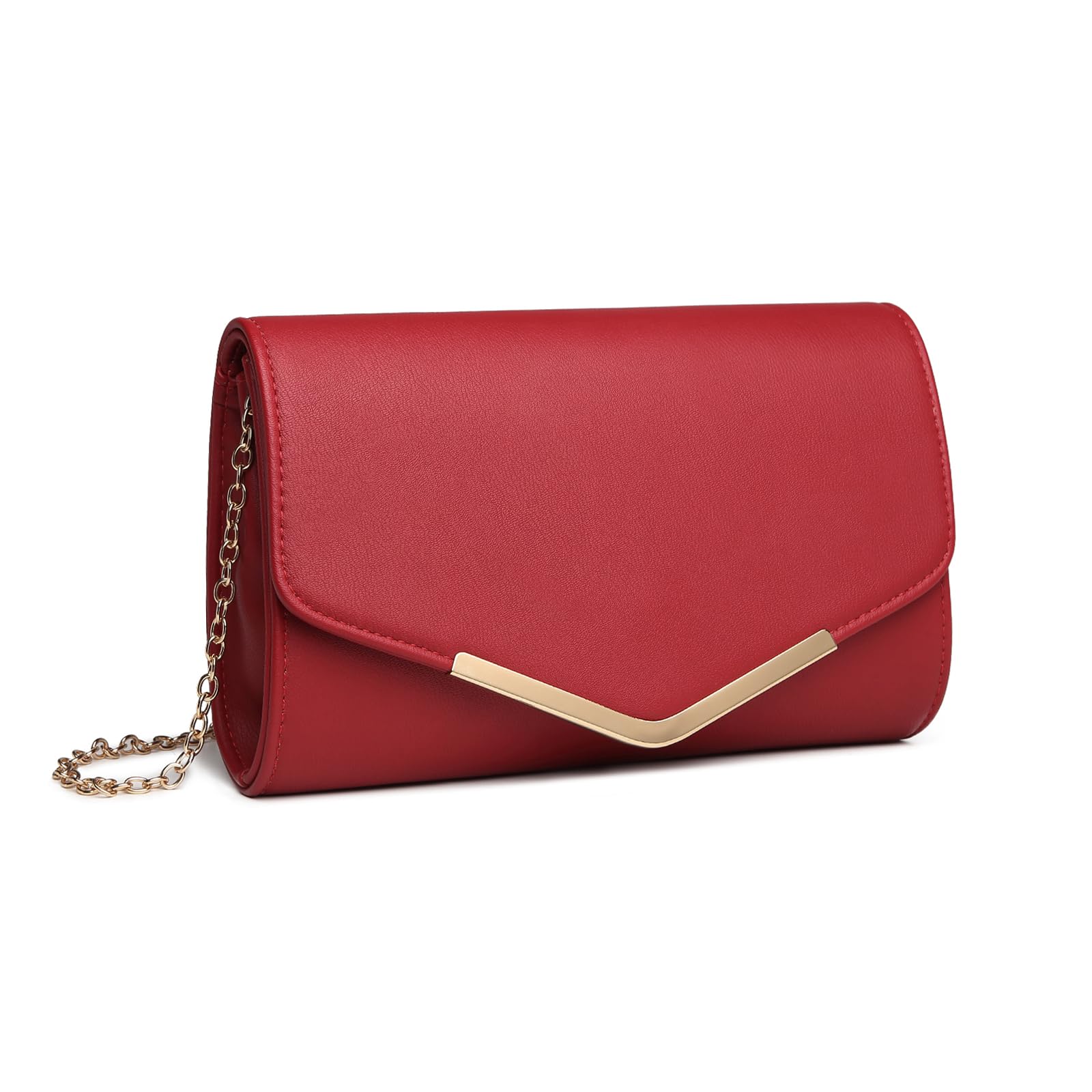 Miss Lulu Women's Clutches - Clutch Bag with Chain - Elegant Evening Bags for Weddings and Evenings
