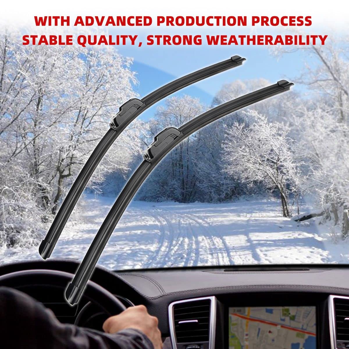 Lâminas Limpador Para-brisa X AUTOHAUX - 66cm + 48cm Para Honda Crosstour E Accord