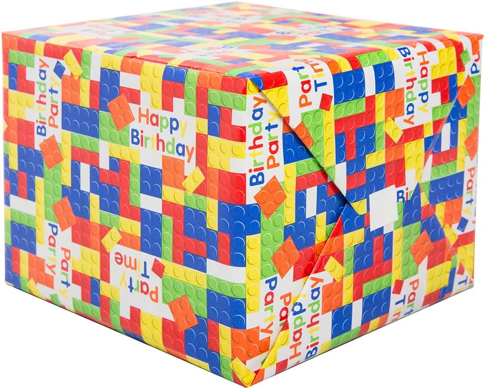 Building Blocks Birthday Wrapping Paper Amazon.ca Health & Personal Care