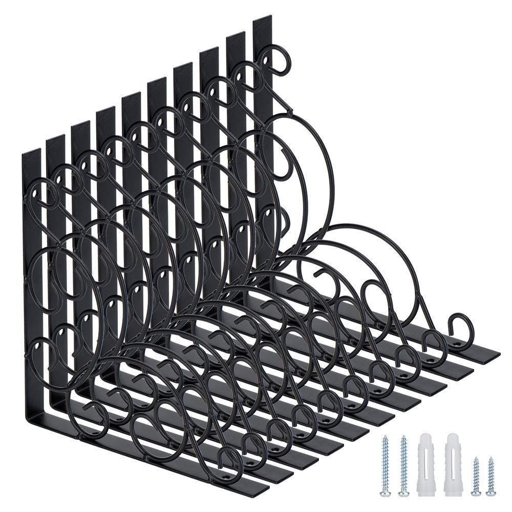 Buy HOME MASTER HARDWARE 8 x 8 inch Decorative Floral Shelf Brackets 10