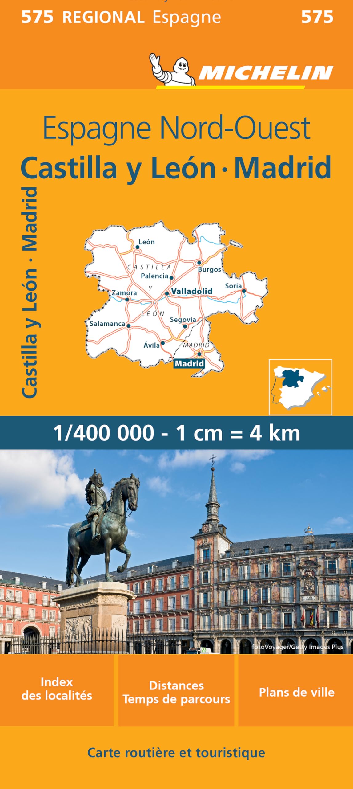 Castilla y Leon / Madrid (575): Wegenkaart Schaal 1 : 400.000 (Regionale kaarten Michelin)