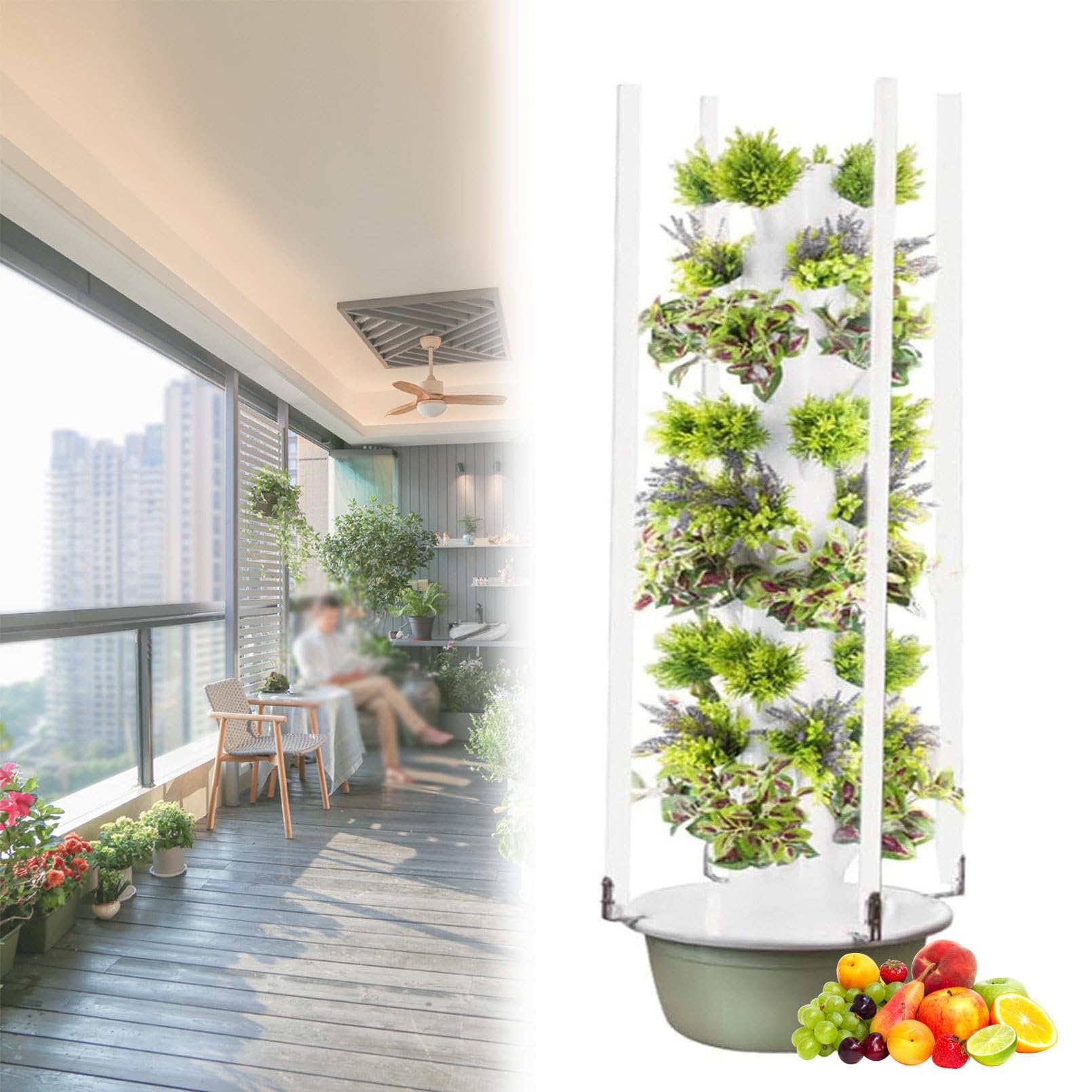 Système de culture hydroponique extérieur et intérieur pour potager et tour de jardin verticale