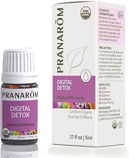 Pranarom - Digital Detox Wellness Blend 5ml - for Tech-Savvy Individuals - Diffusing for Relaxation Ambiance - 100% Pure, Certified Organic Essential Oils