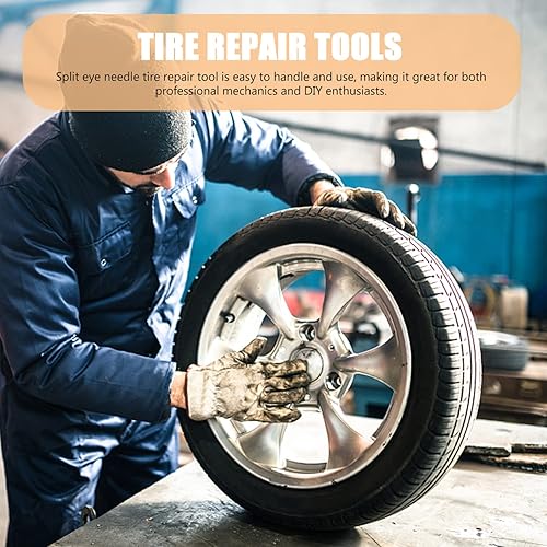 Miniatura 7 de iplusmile Kit de enchufe de neumático de automóvil, 4 piezas, kit de enchufe de neumático automotriz, kit de reparación de neumáticos automotriz,