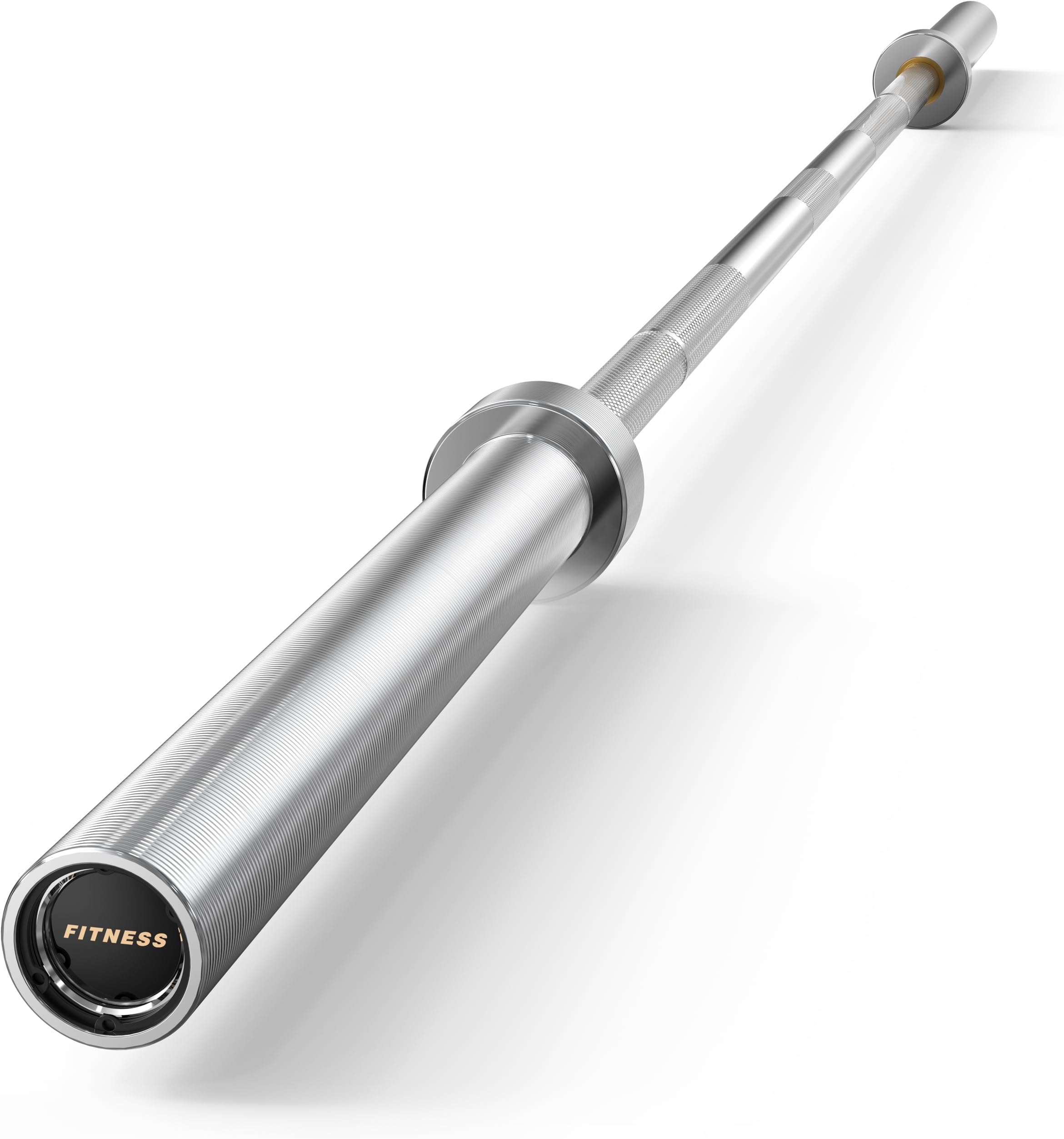 HANDBODE 7 ft Olympic Barbell, 2-Inch 45 lb Weight Bar with Knurled Grip - 1000lb Capacity, (Also in 4,5,6 ft) Hard Chrome Finish for Powerlifting, Deadlift, Squat, Bench Press, Squat & Home Gym
