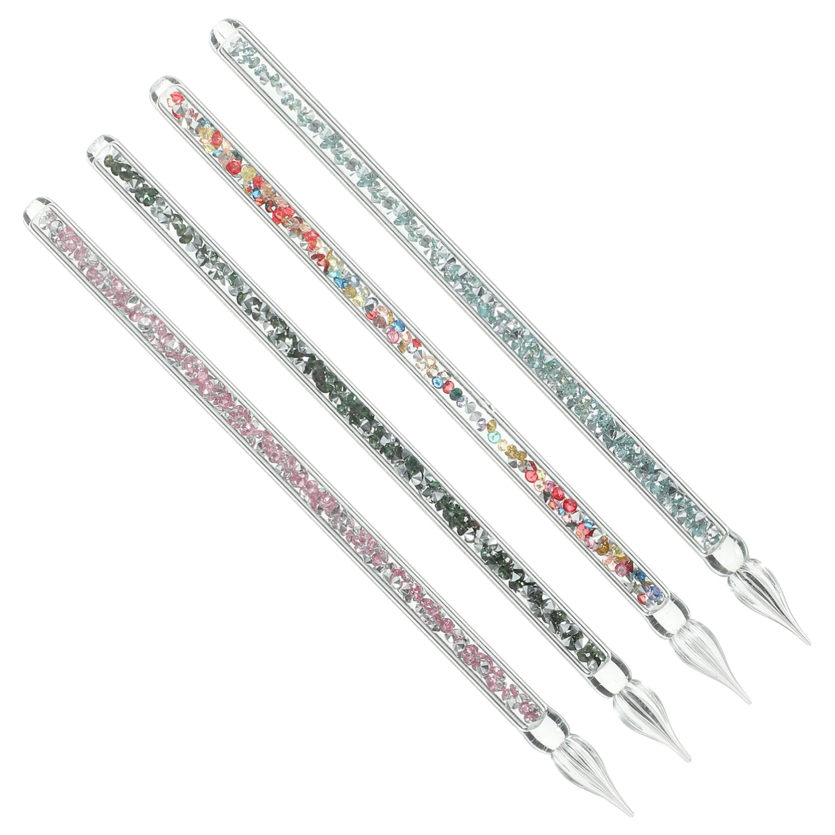HOMSFOU 5 Sätze Kalligraphie Glasstifte Teiliges Dip Pen Eleganter Kristallstift Für Kreative Schreibarbeiten Für Familie Freunde Und Kollegen 4 Stück * 5