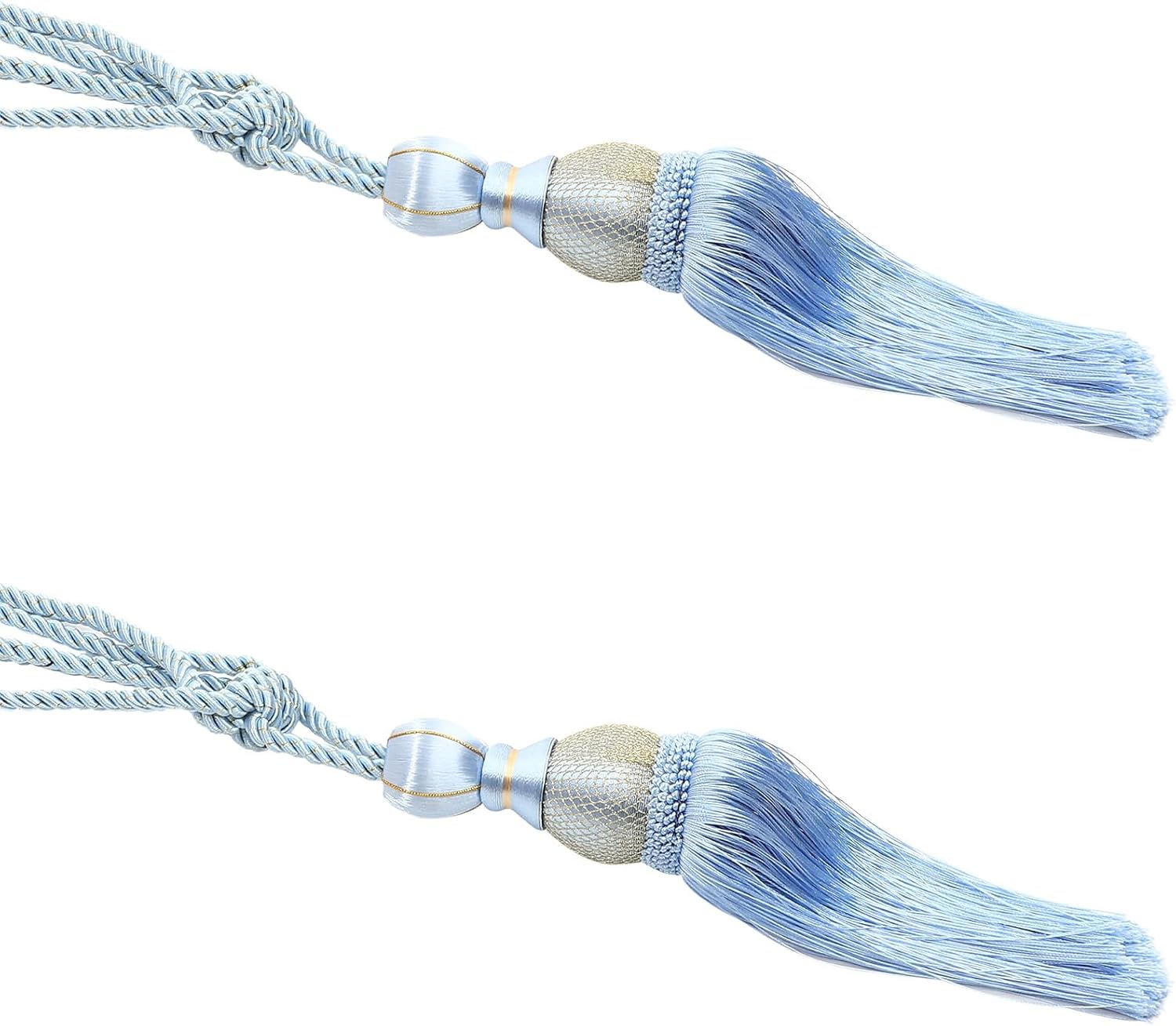 BETOOKY Curtain Tassel Pendant Decorative Blue Tassel with Loop DIY Creative Hanging Ornament for Home Window Drapery Accessories Set