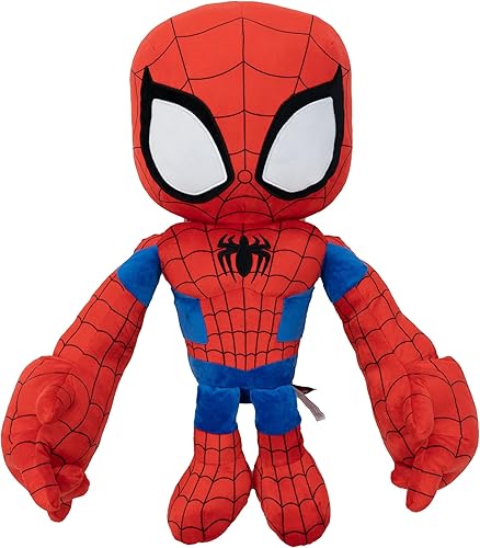 Miniatura 1 de Marvel Ginormous Peluche de Spider-Man, muñeca suave de superhéroe de 28 pulgadas con manos de juego de rol, regalo coleccionable para niños y