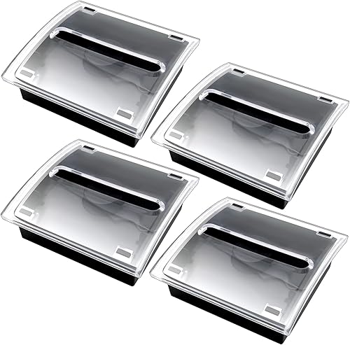 4 unidades de dispensador de notas adhesivas emergentes, soporte de notas adhesivas, dispensador de notas emergentes, parte superior transparente