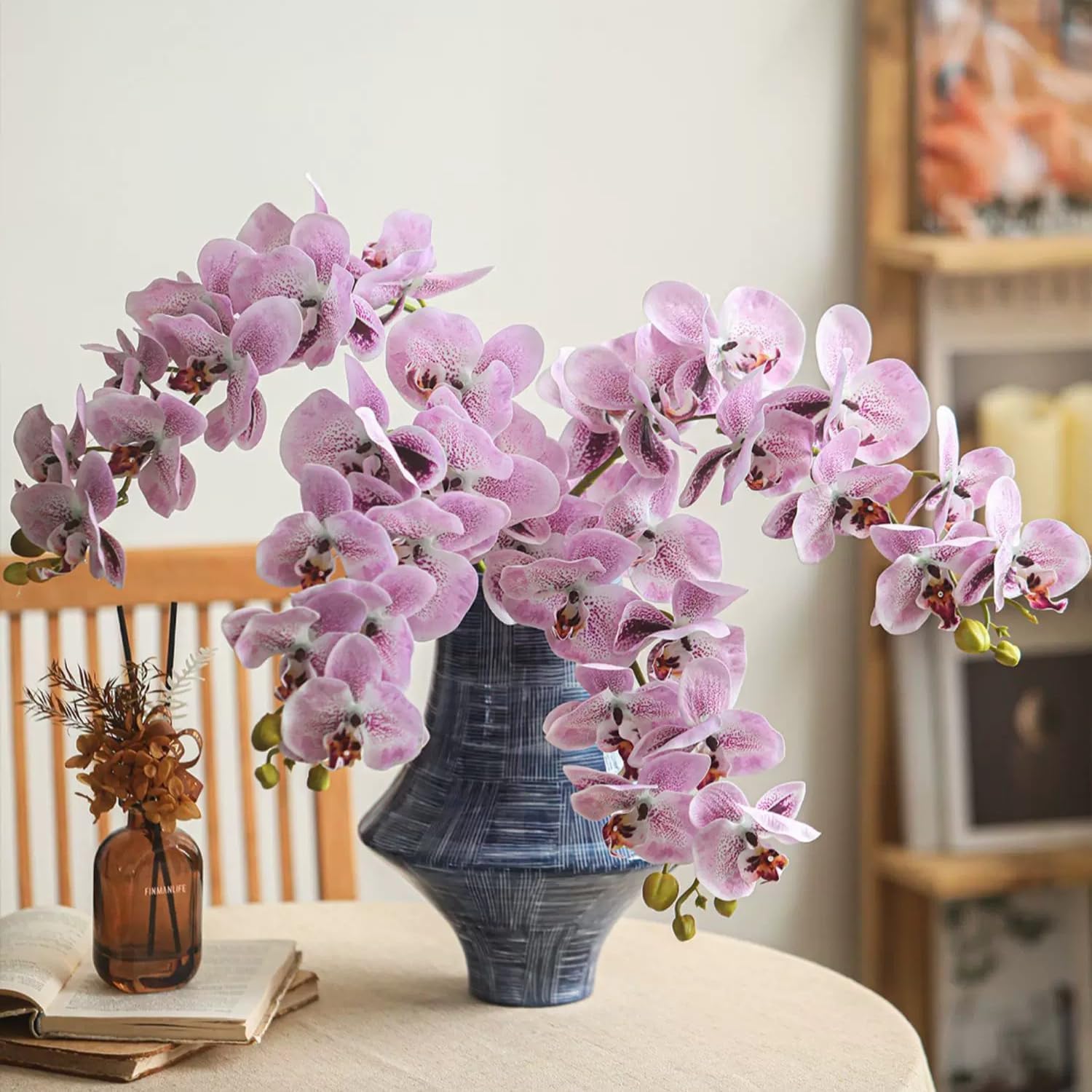 Rustic Reach Real Touch Orchid Stem in 35" Tall Pink/Five Stems