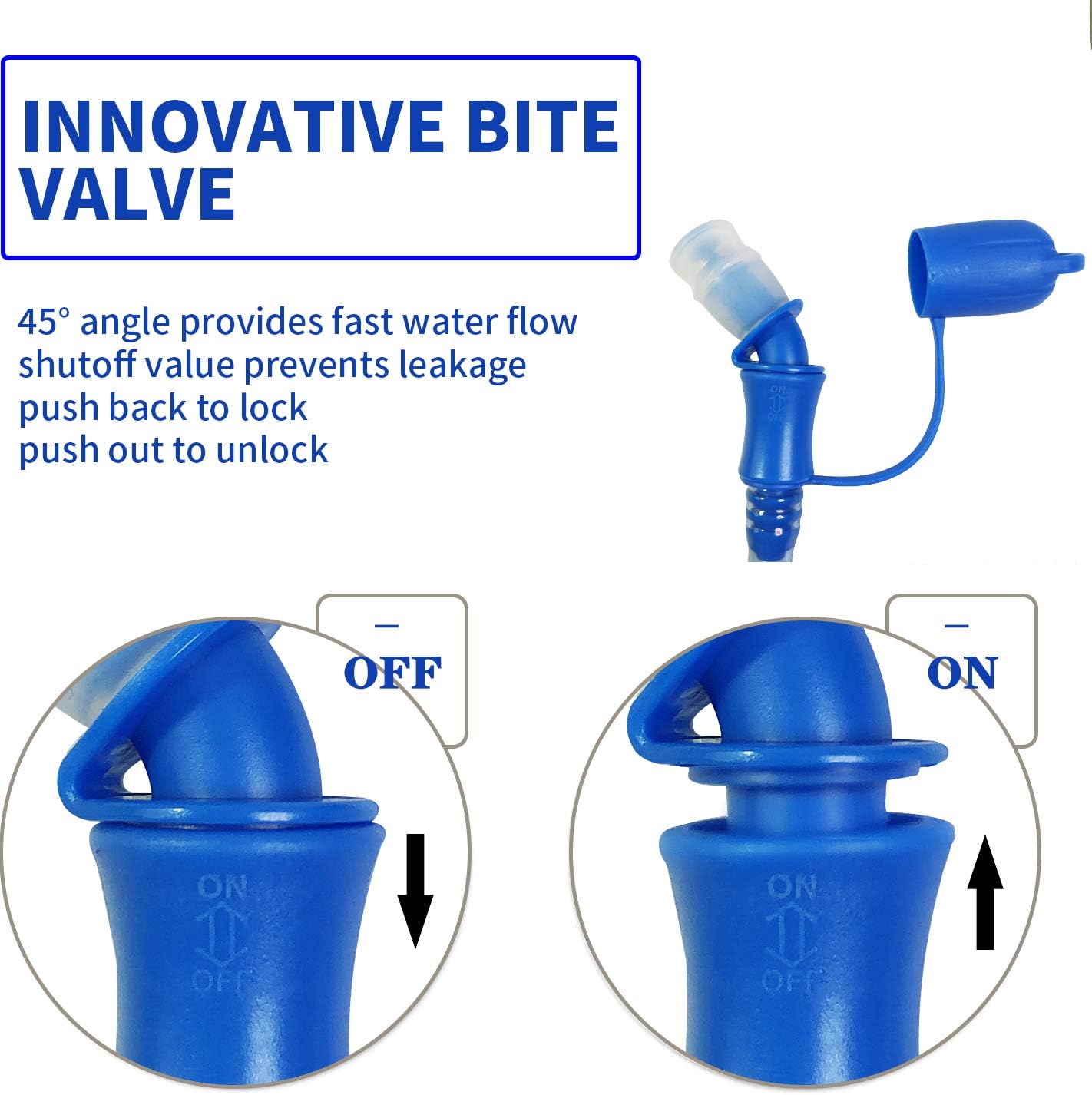 Hydration Bladder 2L-3L,Leak Proof Water Reservoir,BPA Free,Wide Opening, Military Water Bladder Combined with Hydration Backpacks for Biking Hiking Running Camping Climbing. - Image 3