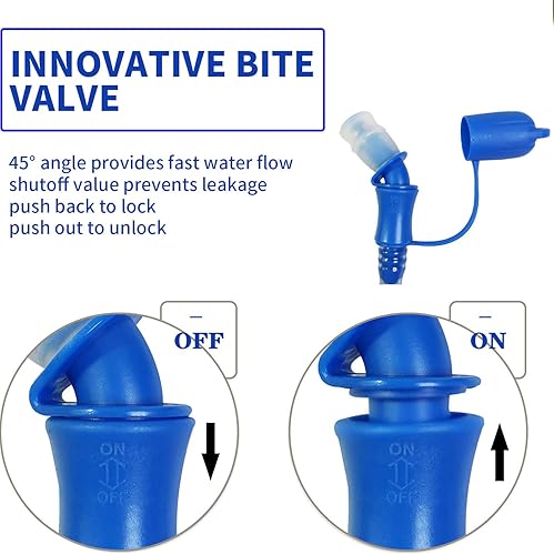 Miniatura 3 de Bolsa de hidratación de 2 litros a prueba de fugas, sin BPA, amplia apertura, bolsa de agua militar combinada con mochilas de hidratación para