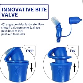 KUREIDA Hydration Bladder 3 Liter Leak Proof Water Reservoir,BPA Free,Wide Opening,Military Water Bladder Combined with Hydration Backpacks for Biking Hiking Running Camping Climbing.Blue