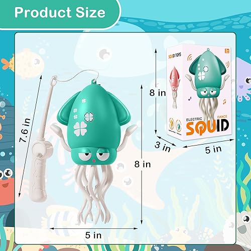 Miniatura 6 de WDQT Juguete de cangrejo gateante para bebés, juguetes para bebés con batería recargable integrada, juguetes para bebés con música y luz LED para