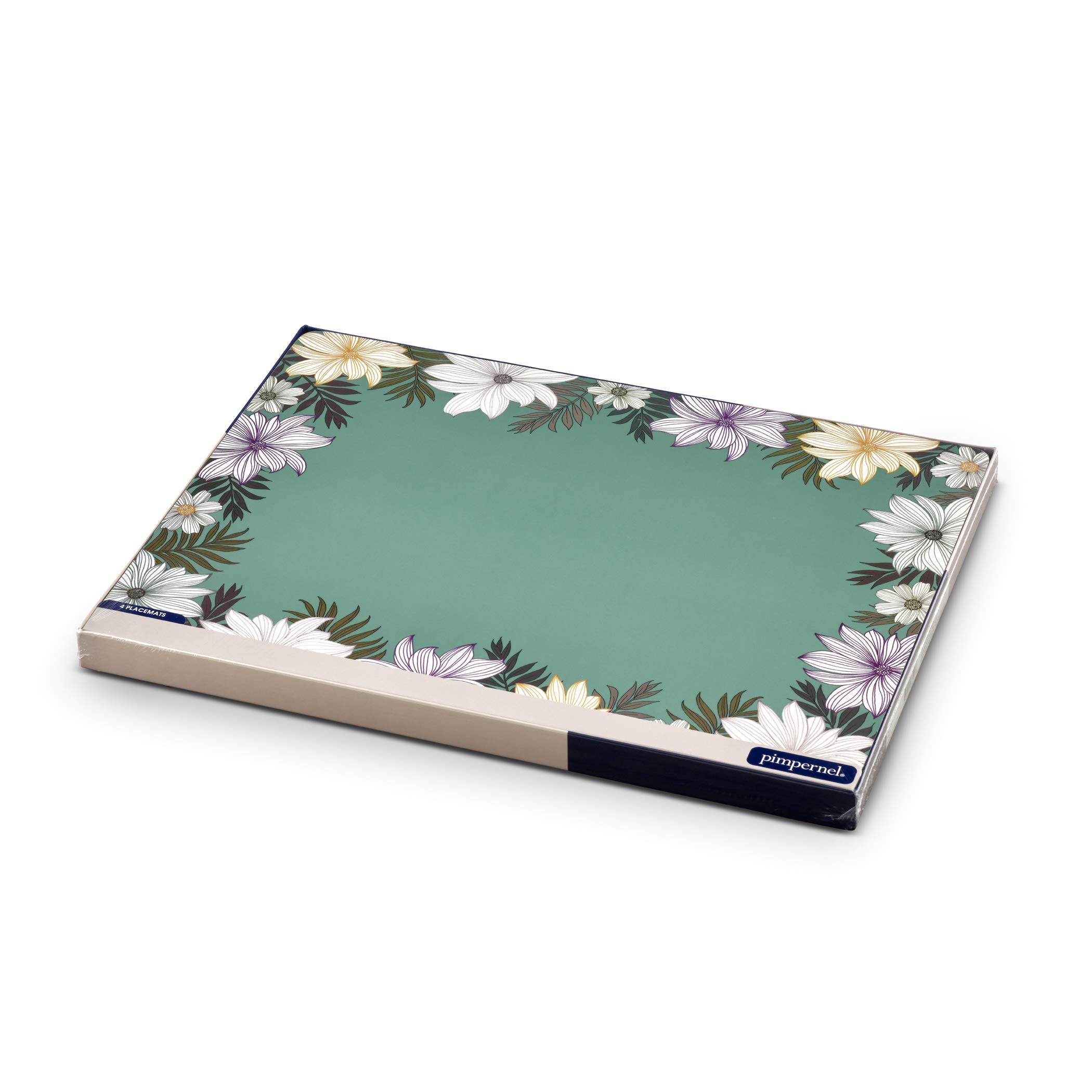 Pimpernel Atrium Collection Placemats | Set of 4 | Heat Resistant Mats | Cork-Backed Board | Hard Placemat Set for Dining Table | Measures 15.7� x 11.7�