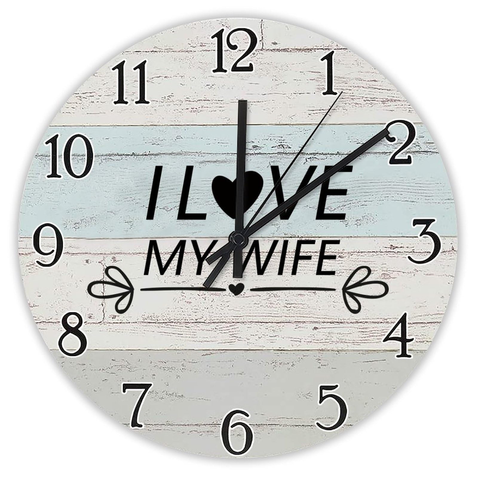 Horloge murale en bois idée cadeau anniversaire de mariage original