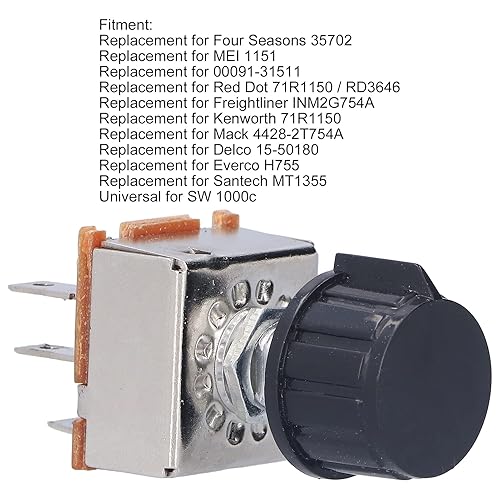 Miniatura 2 de Interruptor de control del calentador Aire acondicionado de CA rotativo Interruptor de ventilador de 4 velocidades M2 106 Interruptores de soplador