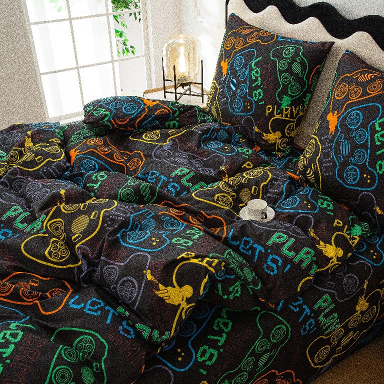 Cotton Market Bettwäsche Set 200x200 cm mit Kissenbezug Baumwoll - Bettwäsche-Sets 3 Teilig - Bettbezug und 2 Kissenbezug 70x80 cm - Hundepfoten