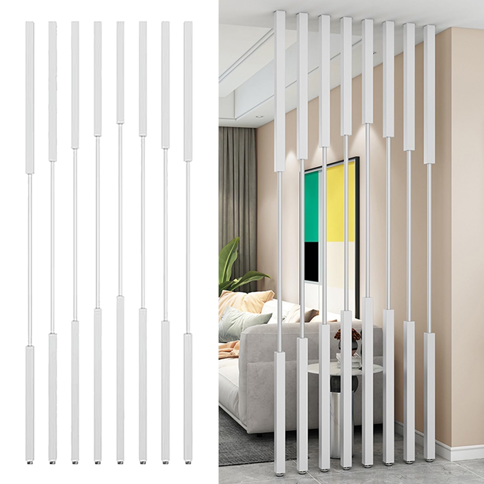 Séparateur de pièce décoratif pour diviser un espace sans percer