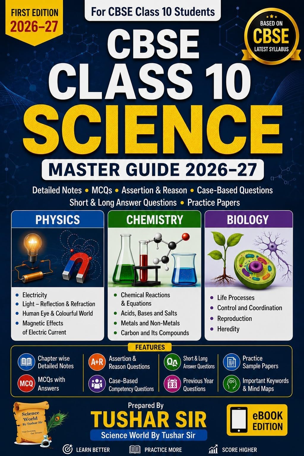 CBSE Class 10 Science Master Guide 2026–27: Detailed Notes, MCQs, Assertion & Reason, Case-Based Questions & Practice Papers