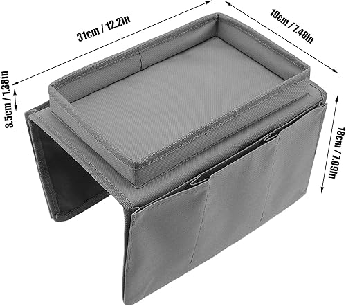 Miniatura 2 de TOPINCN Mesas de sofá, bandeja plegable para el brazo del sofá, mesa estable con clip en el sofá, mesa de brazos, sofá organizador para comer y