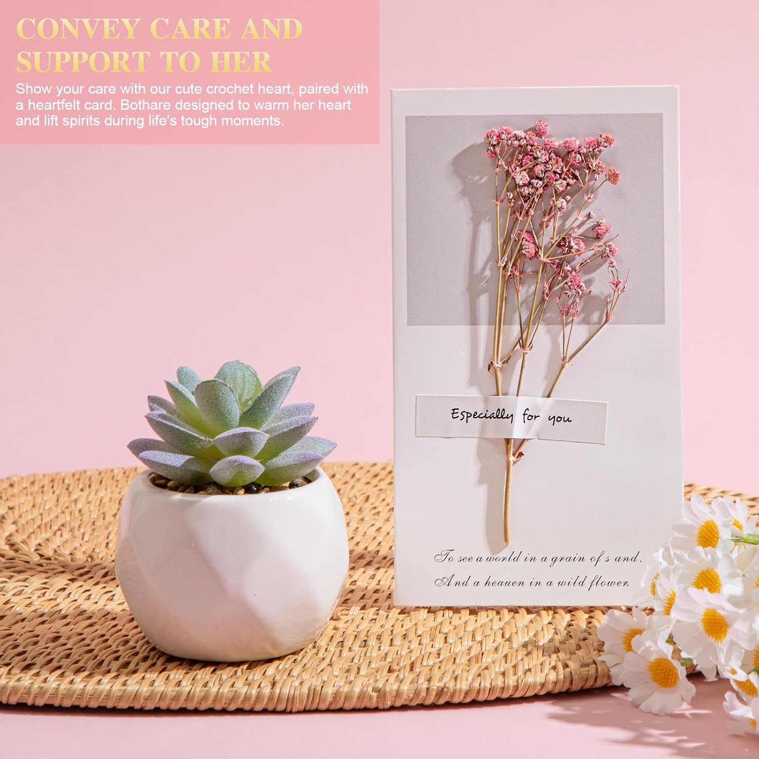 Get Well Gifts for Women Self Care Gifts Basket - Relaxing Spa Care Package After Surgery Valentines Day Birthday Gift - Feel Better Sympathy Gift Set for Her Mom Sister Friend Wife (Pink) - Image 7