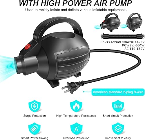 Miniatura 4 de Rodillo de aire para gimnasia, barril de voltereta para espalda, entrenador de flexión para gimnasia, equipo de trampolín inflable con bomba