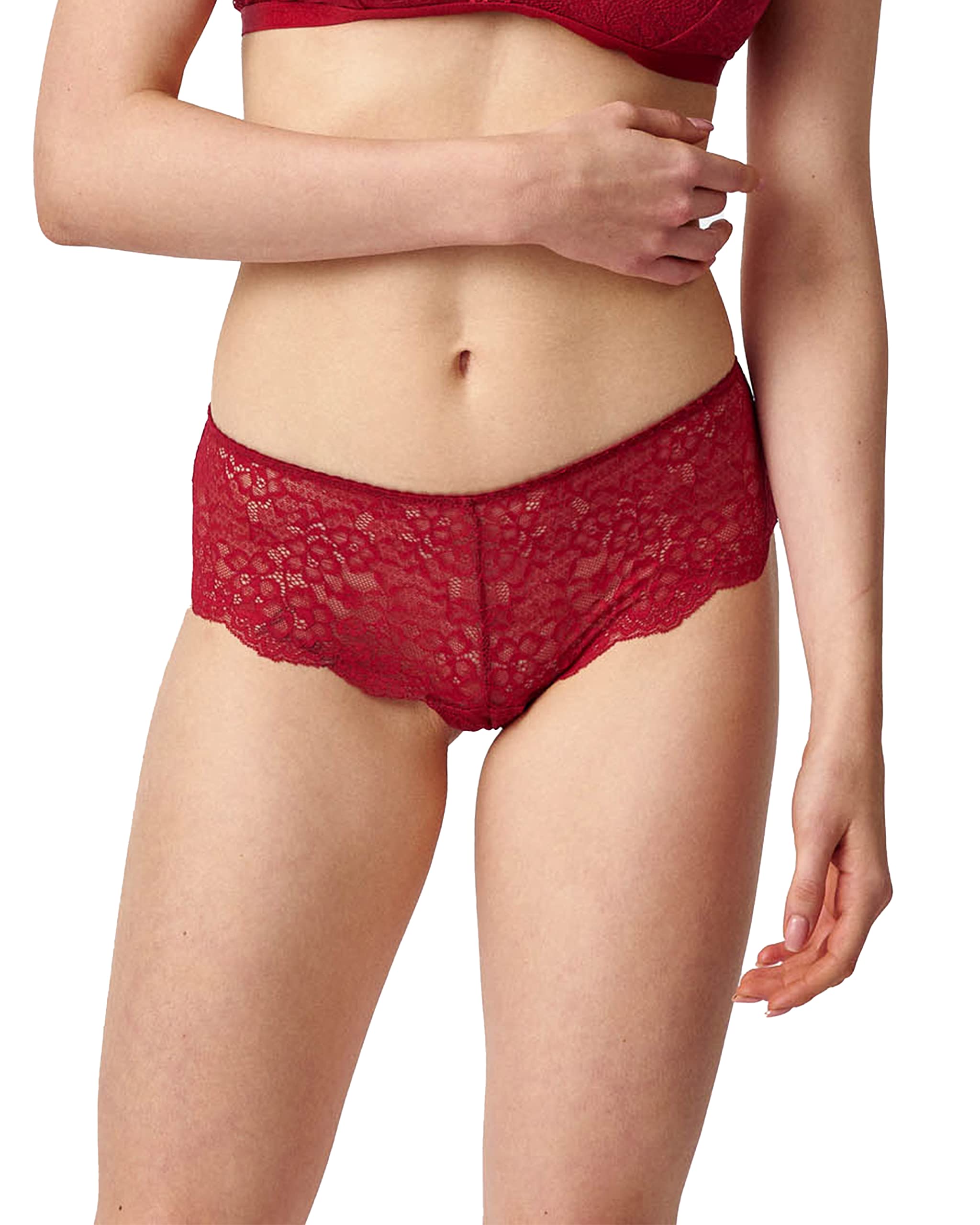 Snocks 3er Pack Hipster Full Lace - Damen Baumwolle Panties aus Spitze - Push-Up Unterhose Damen Slip