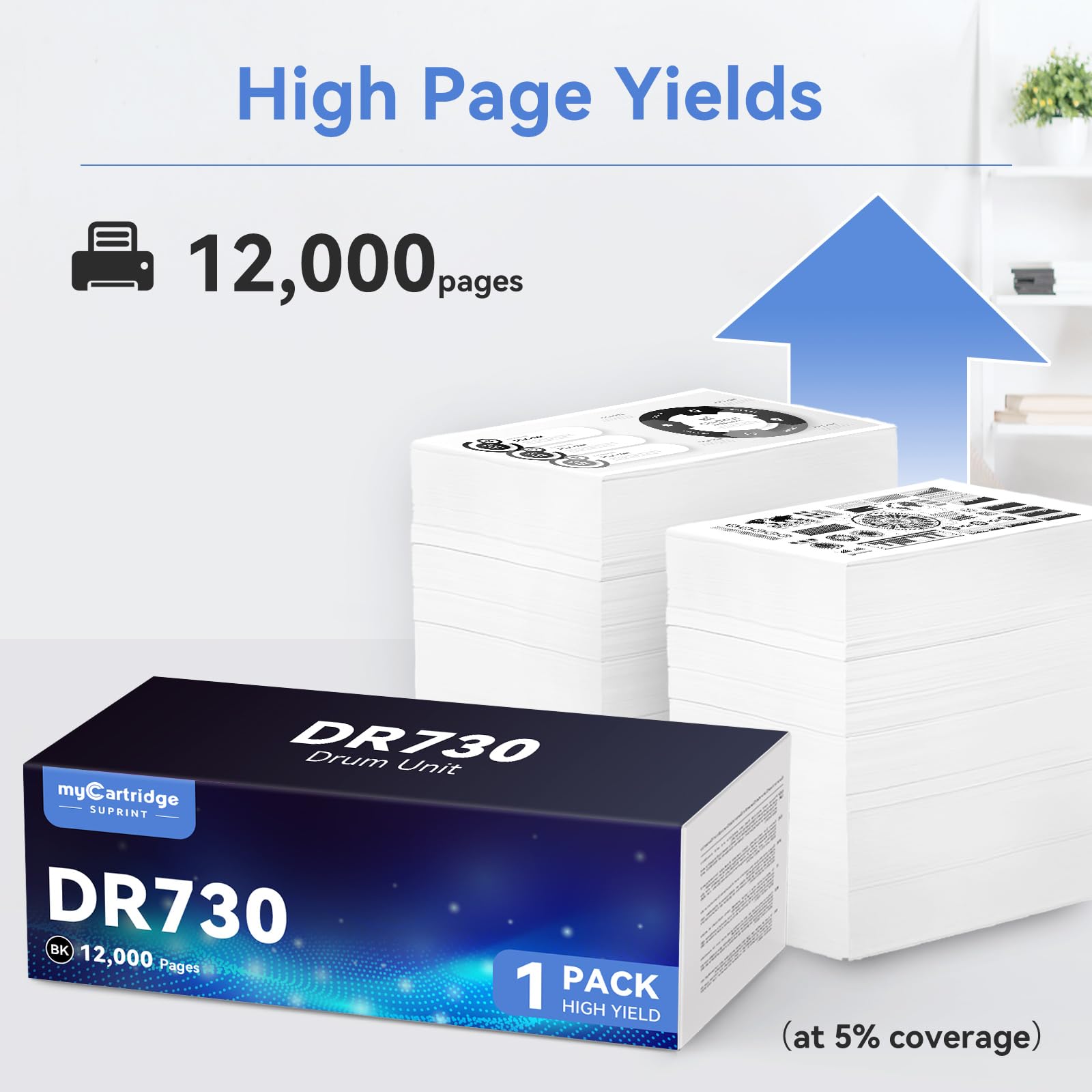 Photo 1 of myCartridge SUPRINT DR730 Compatible Drum Unit Replacement for Brother DR730, Compatible with Brother TN760/TN730 Toner Cartridges for HL-L2350DW HL-L2370DW HL-L2395DW MFC-L2710DW MFC-L2750DW Printer