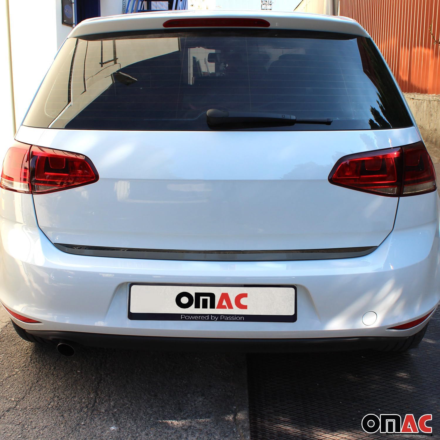 OMAC Rear Trunk Molding Trim for VW Golf Mk7 2015-2021 Stainless Steel Dark 1 Pc