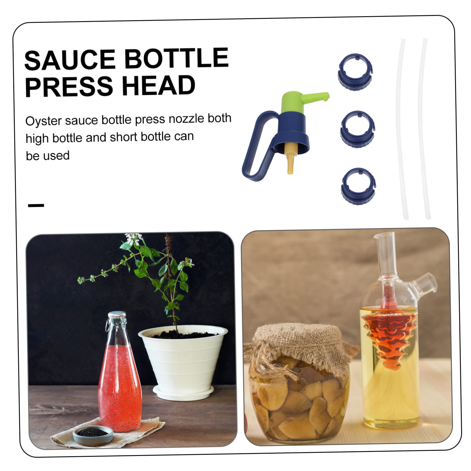 4sets Dispenser Pompa Multi-Funzione per Ketchup e Salse Facile da Installare Accessorio Cucina Rimovibile Erogatore per Bottiglie di Condimenti e Sciroppi