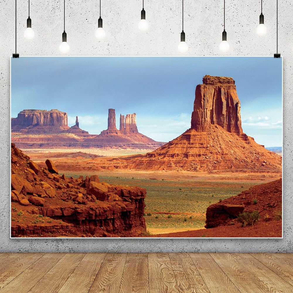 6x3m Gobi Desierto Telón de Fondo Roca Amarilla Piedra Montaña Cumpleaños Aventura Fotografía Fondo Naturaleza Paisaje Salvaje Oeste Viaje Foto Banner Retrato Foto Prop