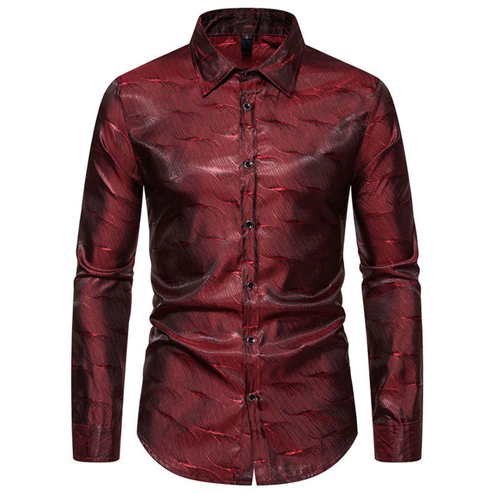 Camiseta de manga larga con lentejuelas para hombre
