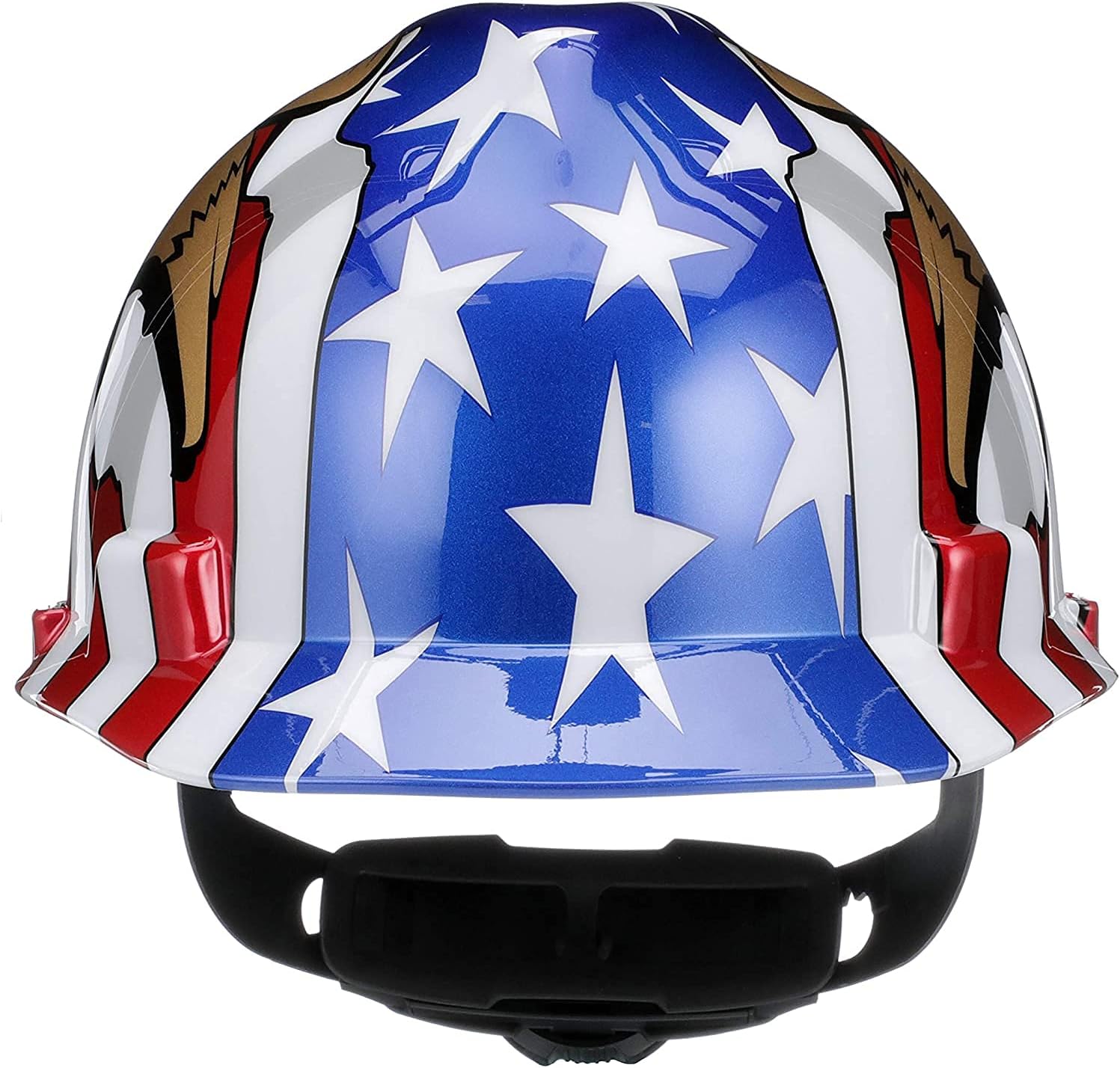 MSA Freedom Series V-Gard Cap Style Safety Hard Hat with Fas-Trac III Ratchet Suspension - Polyethylene Shell, Self Adjusting Crown Straps - Standard Size