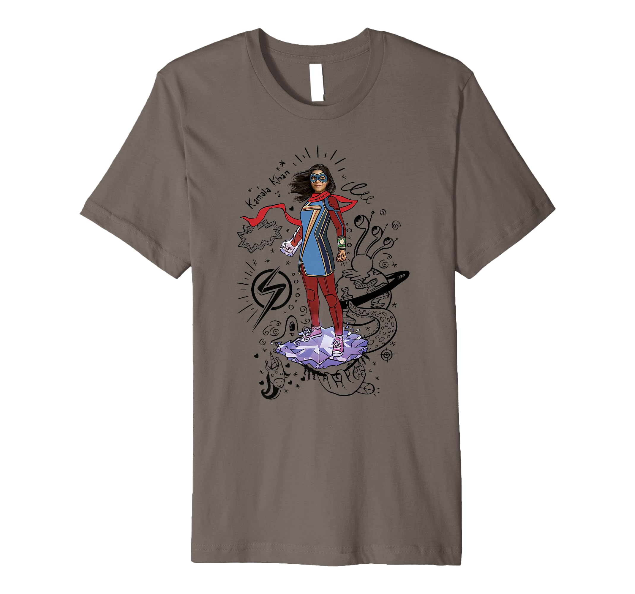 T-shirt Ms. Marvel Hero Scribbles Poster idée cadeau pour anniversaire - 2