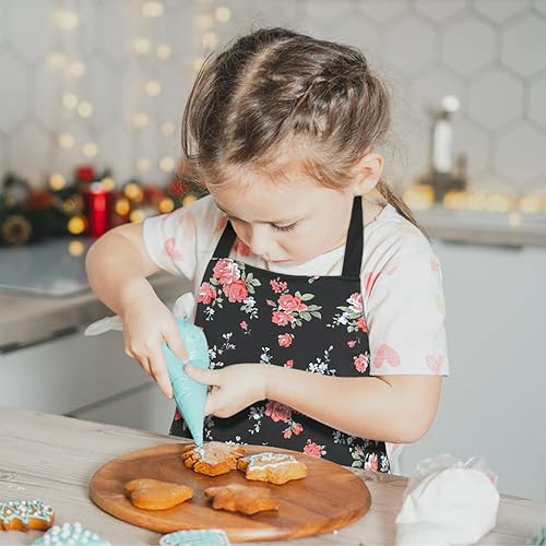 Miniatura 6 de G2PLUS Delantal para niños pequeños con bolsillos, delantal de cocina ajustable para hornear, jardinería y arte de bricolaje, gran regalo de Navidad