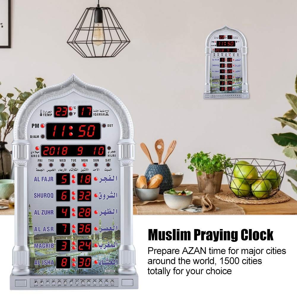 Bolture Gebedsklok - Adhan Klok Islam - Azan Klok - AL Harameen - Qibla