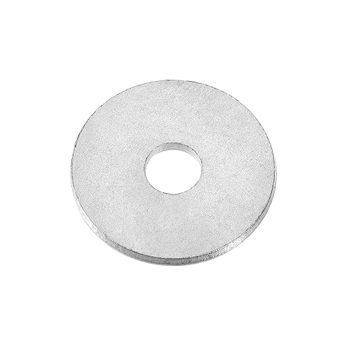 Miniatura 4 de uxcell 0.236 in x 0.984 in x 0.079 in cinc plateado acero al carbono arandela plana para tornillo tornillo 25pcs