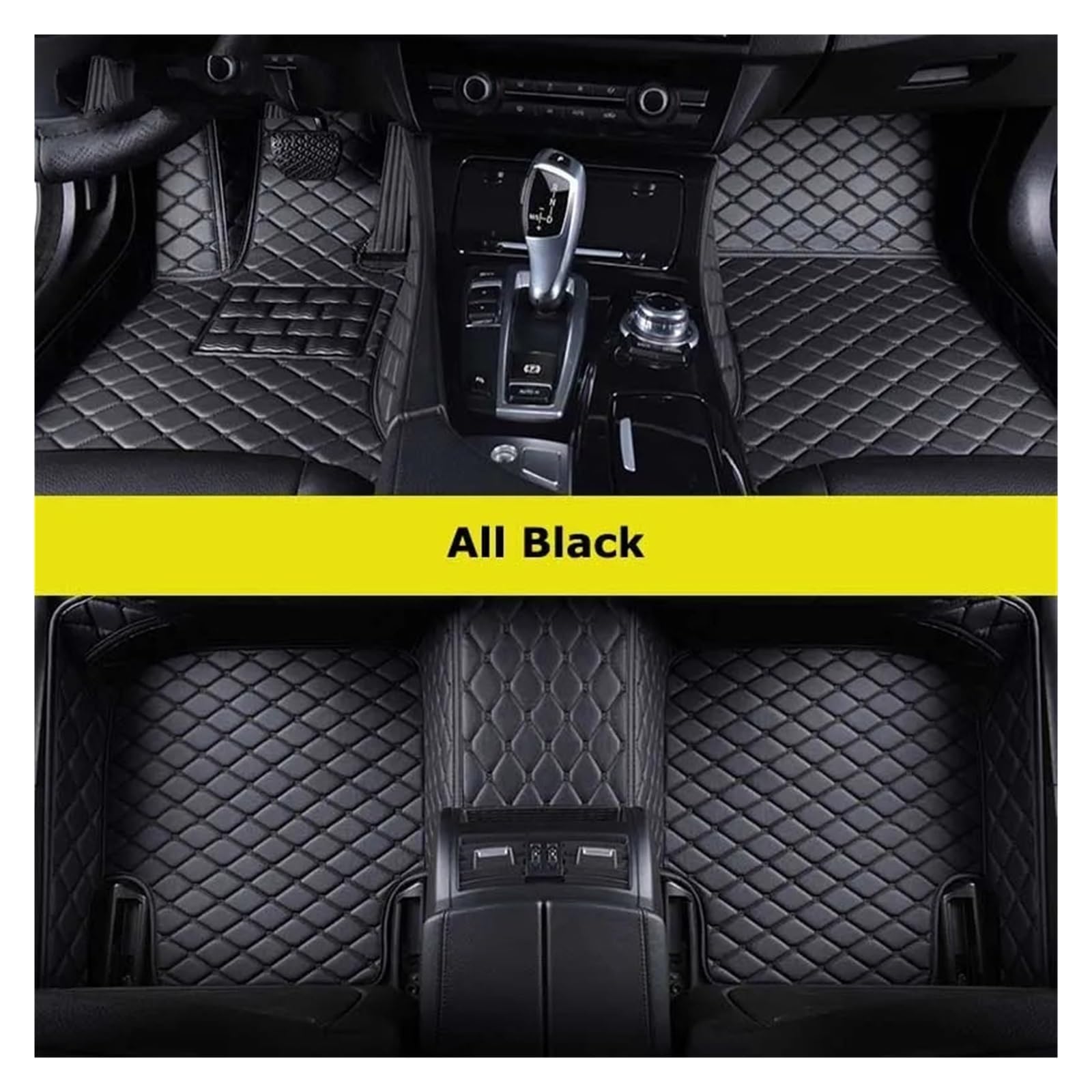 Tapis Sol Voiture Tapis De Sol Auto pour Peugeot 508 Berline 2010-2023 Tapis sur Mesure(All Black,2010-2018 508)