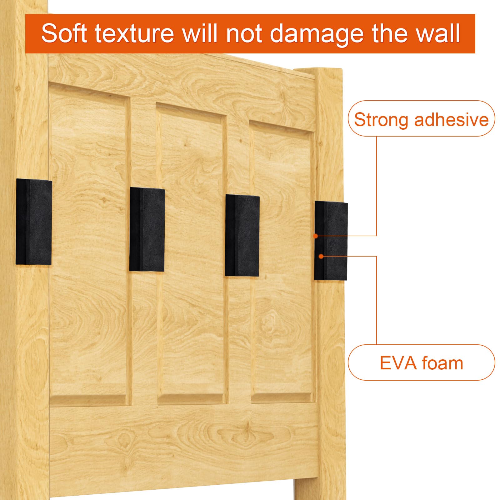 20pcs Headboard Stoppers for Wall 10pcs 0.79 Inch + 10pcs 0.12 Inch Thick EVA Foam Headboard Wall Protector Headboard Bumper Pads Bed Noise Stoppers Bed Fixer Furniture Wall Bumper Couch Stoppers - Image 3