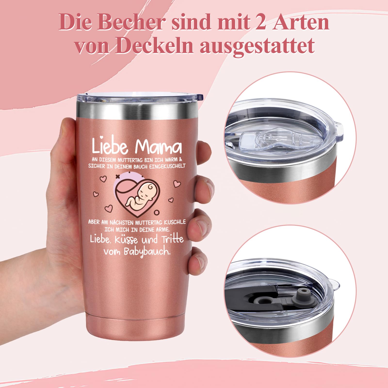 Tazza Termica Livole 600 Ml | Acciaio Inox Per Caffè In Viaggio | Regalo Per Futuro Papà