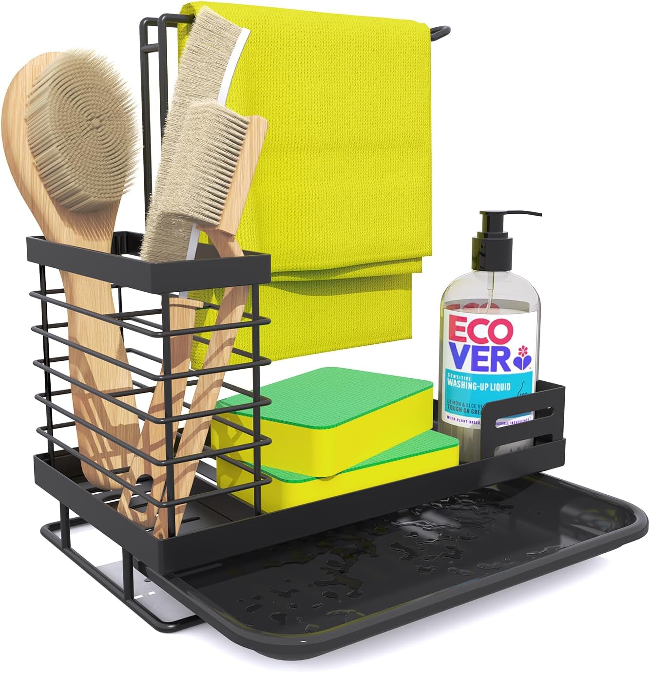 Estefanlo Sink Caddy Kitchen Sink Organiser Sturdy Sponge Holder Easy