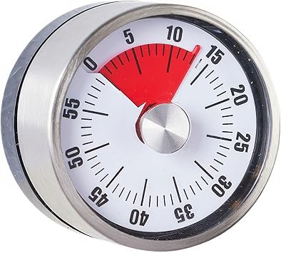 Gri Metal Mekanik M knat sl  Klasik Zilli Mutfak Zamanlay c  Timer thr395by