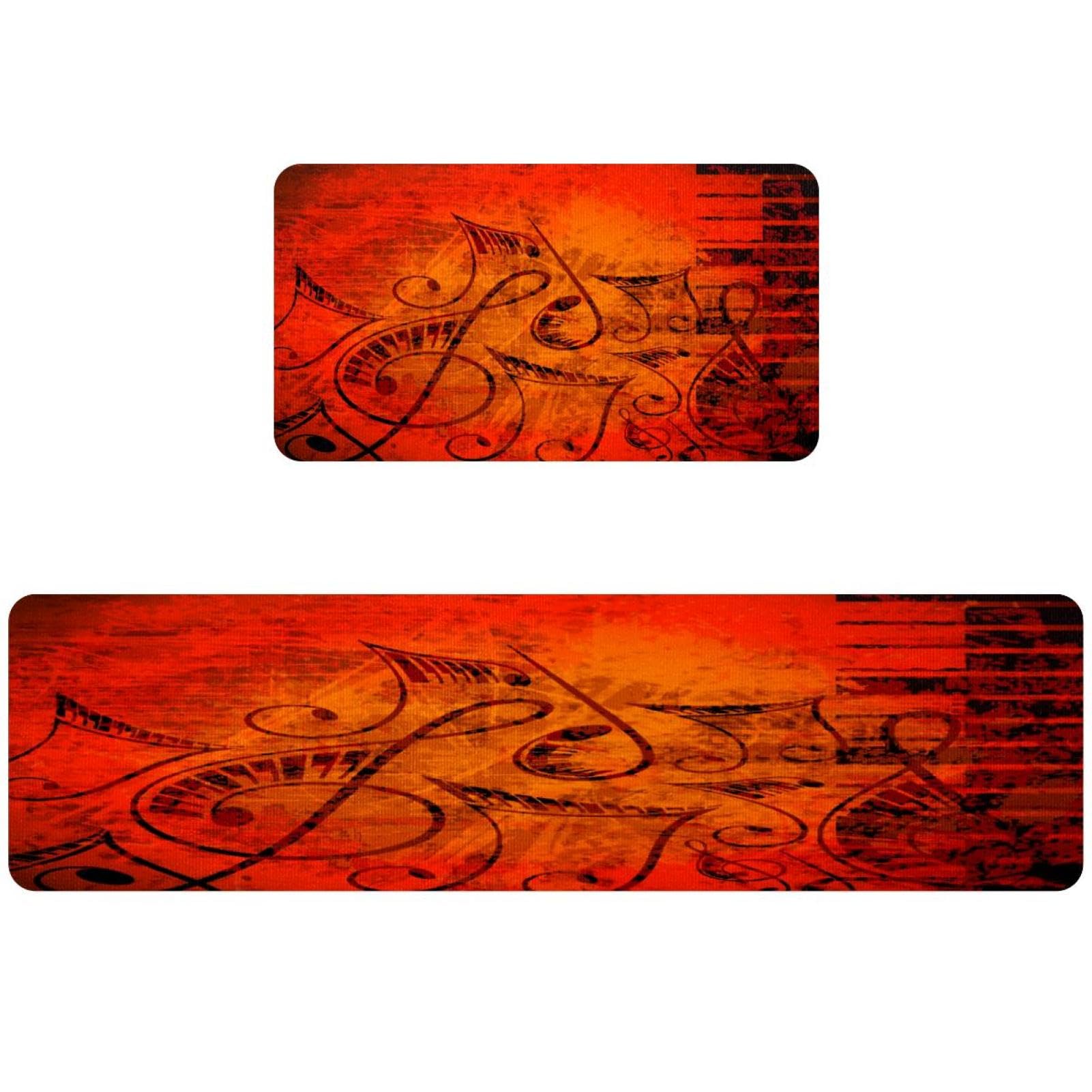 Tapis de cuisine antidérapant lot de 2 lavable pour sol propre sans glissade