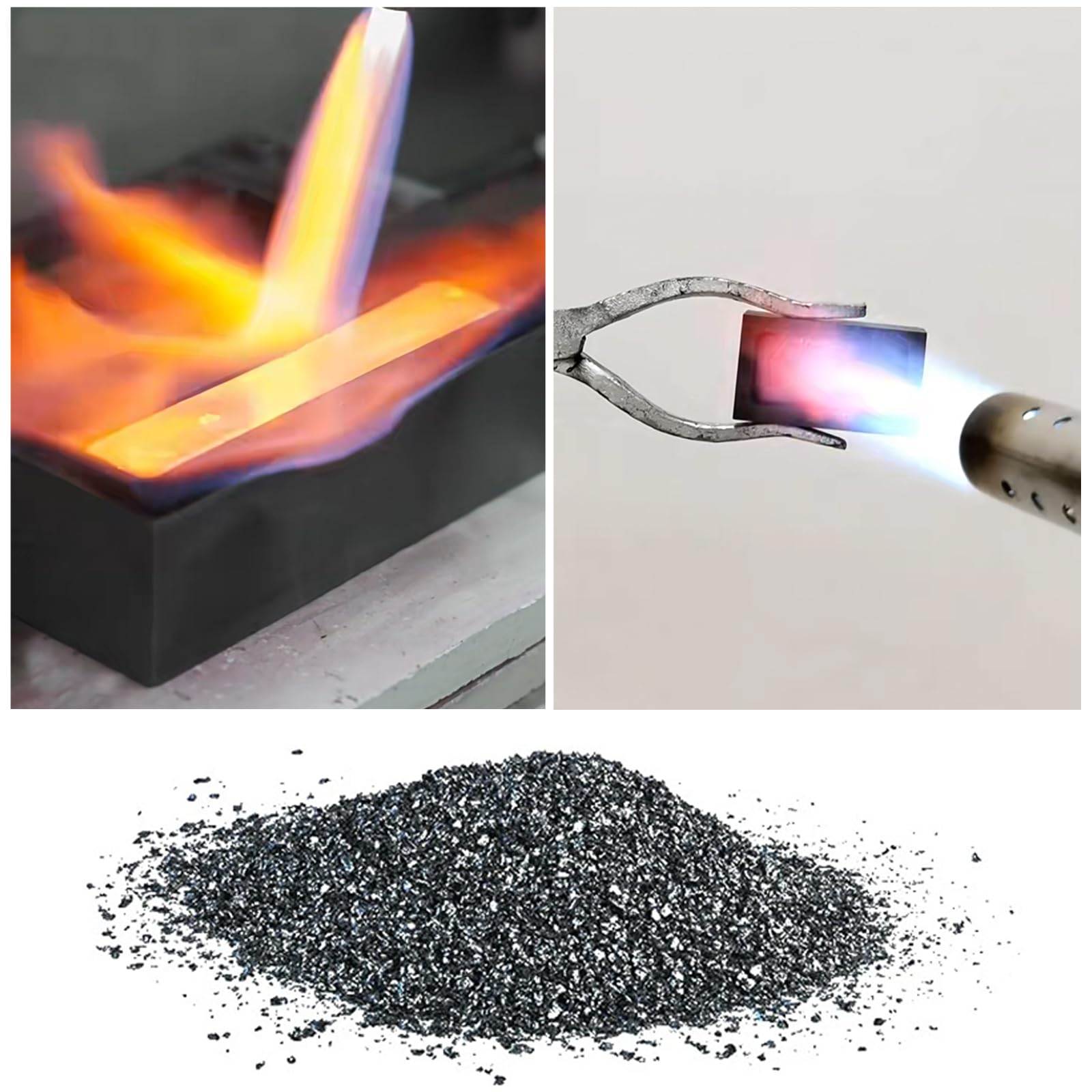 3 Pz Stampo per Grafite, Stampo in Grafite, Kit di Fusione Della Torcia di Metallo Prezioso per La Fusione dei Metalli Fusione Raffinazione Oro Argento Rame Ottone Alluminio